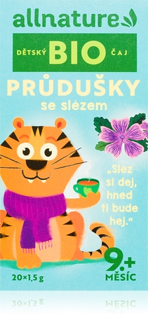 Allnature Detský čaj BIO Priedušky so slezom čaj v BIO kvalite