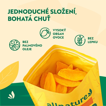 Allnature Mango plátky sušené ovocie