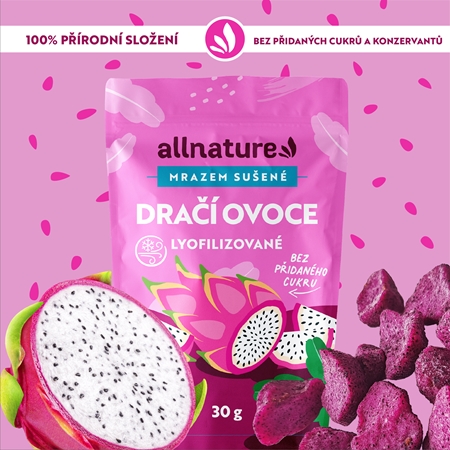 Allnature Dračí ovoce sušené mrazem mrazem sušené ovoce