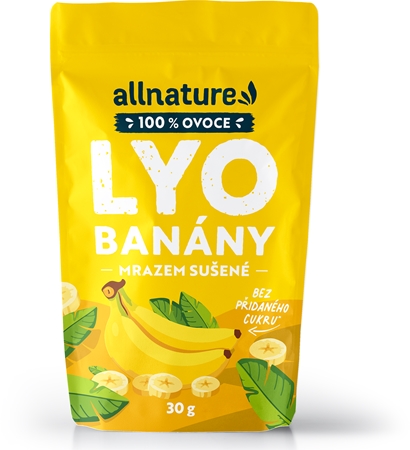 Allnature Banán sušený mrazem mrazem sušené ovoce