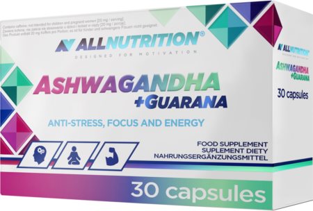 Allnutrition Ashwagandha 300 mg + Guarana kapsułki na poprawę nastroju