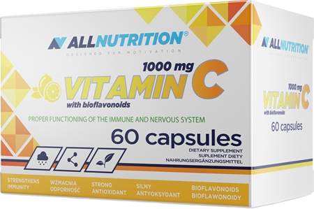 Allnutrition Vitamin C 1000 mg with Bioflavonoids kapsle pro podporu imunitního systému, krásnou pleť a nehty