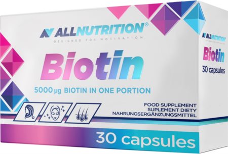 Allnutrition Biotin kapsułki na piękne włosy, skórę i paznokcie