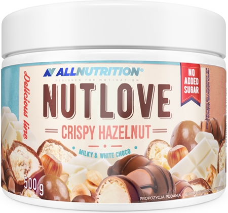 Allnutrition Nutlove Crispy Hazelnut sladká pomazánka bez přidaného cukru