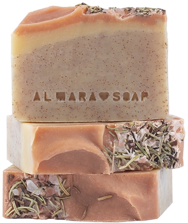 Almara Soap Natural Peeling Walnut natürliche feste Seife mit Peelingeffekt