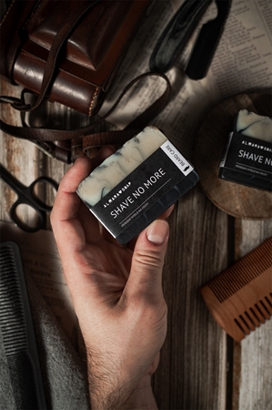Almara Soap Natural Shave no more sabonete artesanal para cabelo, barba e corpo