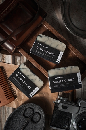 Almara Soap Natural Shave no more sabonete artesanal para cabelo, barba e corpo