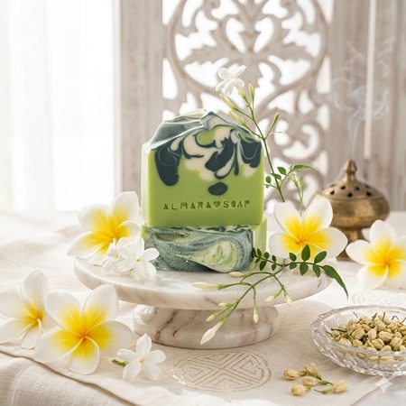 Almara Soap Fancy Jasmine Flower Handmade Soap with jasmine fragrance