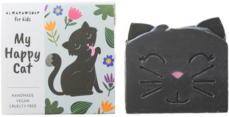 Almara Soap My Happy Cat savon fait à la main arôme pêche