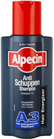 Alpecin Hair Energizer Aktiv Shampoo A3 aktiváló sampon korpásodás ellen