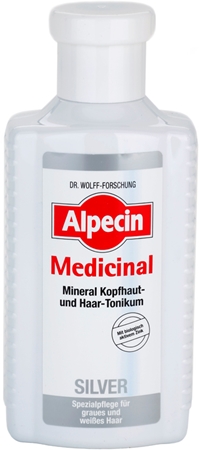 Alpecin Medicinal Silver lozione tonica per capelli neutralizzante per toni gialli