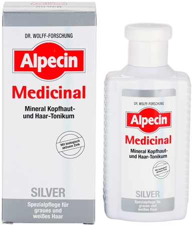 Alpecin Medicinal Silver lozione tonica per capelli neutralizzante per toni gialli