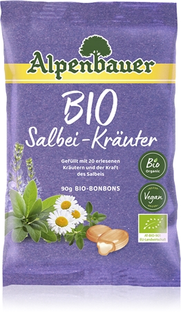 Alpenbauer BIO Šalvěj – bylinky bonbóny v BIO kvalitě