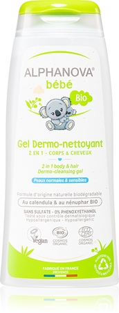 Alphanova Baby Bio dušo želė ir šampūnas „du viename“ vaikams nuo gimimo