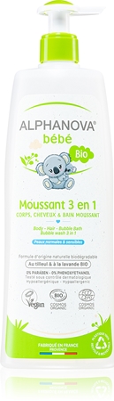 Alphanova Baby Bio spumant de baie și gel de duș 3 in 1