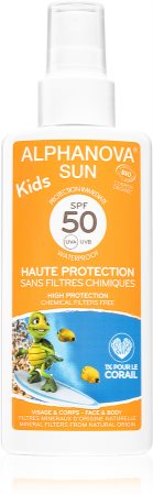 Alphanova Sun Kids apsaugos nuo saulės purškiklis vaikams
