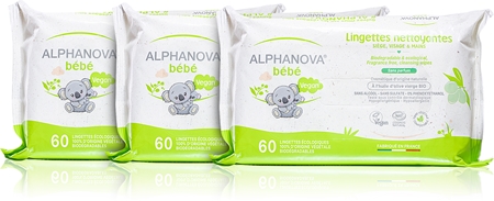 Alphanova Baby Bio Tedere Vochtige Babydoekjes Parfumvrij