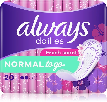 Always Dailies Normal To Go Fresh absorbante
