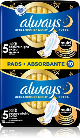 Always Ultra Secure Night Extra vložki