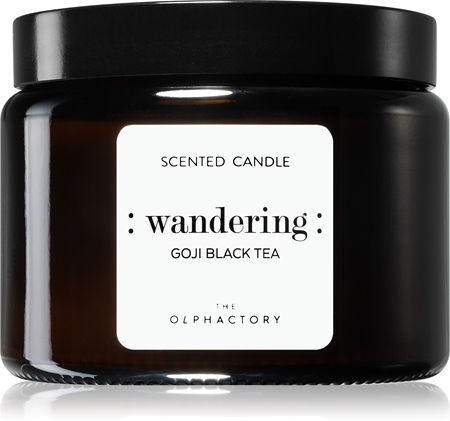The Olphactory Wandering Goji Black Tea scented candle