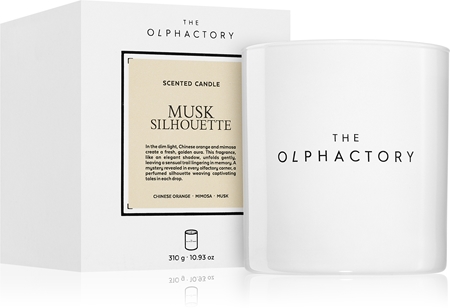 The Olphactory White Insignia Musk Silhouette scented candle