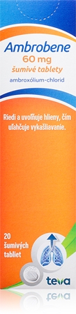 Ambrobene Ambrobene 60 mg šumivé tablety na uľahčenie vykašliavania hlienu z dýchacích ciest a zmiernenie kašľa