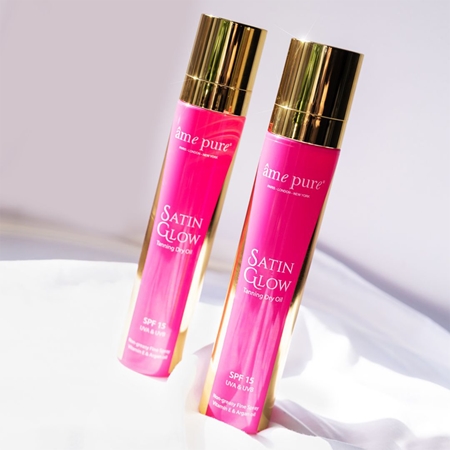 âme pure Satin Glow™ Tanning Dry Oil sun oil spray SPF 15