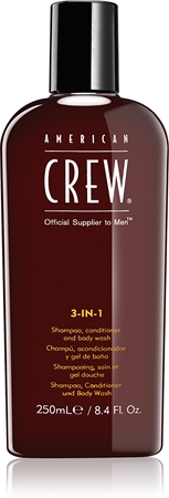 American Crew Hair & Body 3-IN-1 sampo, kondicionáló és tusfürdő 3 in 1 uraknak