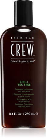 American Crew Hair & Body 3-IN-1 Tea Tree šampón, kondicionér a sprchový gél 3 v 1 pre mužov