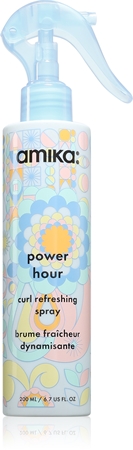 amika Power Hour Curl Refreshing Spray feuchtigkeitsspendendes Spray für welliges und lockiges Haar