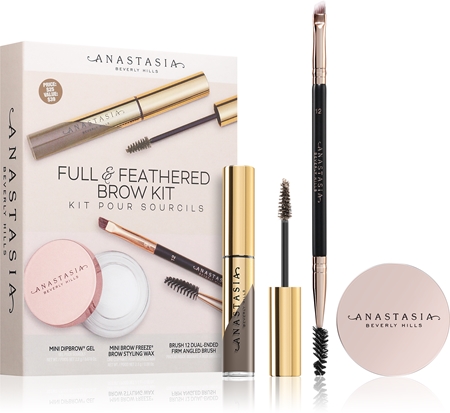 Anastasia Beverly Hills Full & Feathered Brow Kit Mini sada na obočí odstín Taupe