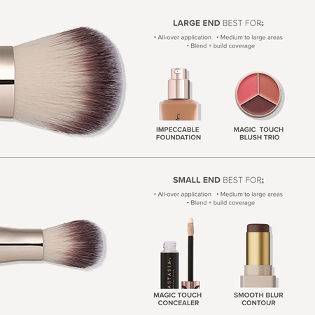 Anastasia Beverly Hills Impeccable Foundation & Face Brush double-ended universal foundation brush