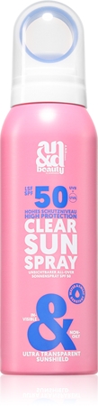 A.N.D. Beauty Clear Sun Spray Spray protector invizibil SPF 50