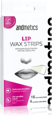 andmetics Wax Strips Lip Kaltwachsstreifen für die Oberlippe