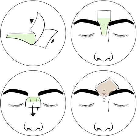 andmetics Wax Strips bandes de cire pour épilation des sourcils pour homme