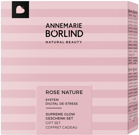 ANNEMARIE BÖRLIND Rose Nature Supreme Glow X-MAS Set ajándékszett a tökéletes bőrért