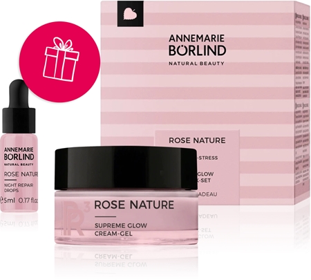 ANNEMARIE BÖRLIND Rose Nature Supreme Glow X-MAS Set ajándékszett a tökéletes bőrért
