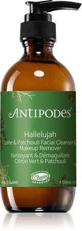 Antipodes Hallelujah Lime & Patchouli čistiaci a odličovací gél na tvár