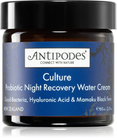 Antipodes Culture Probiotic Night Recovery Water Cream creme de noite intensivo para a revitalização da pele com probióticos