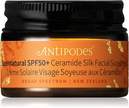 Antipodes Supernatural SPF50+ Ceramide Silk Facial Sunscreen Protective Facial Cream with ceramides