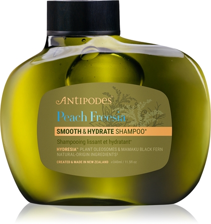 Antipodes Peach Freesia Smooth & Hydrate szampon nawilżający do wygładzenia i odżywienia niepodatnych włosów