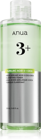Anua Azelaic Acid 3+ Cica Clarifying Toner lotion tonique adoucissante avec effets apaisants