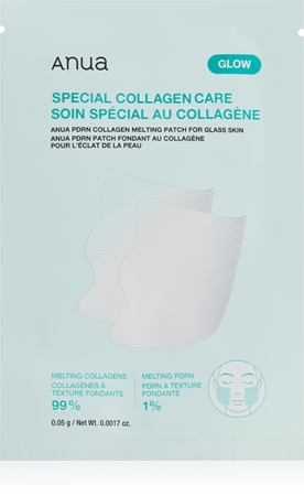 Anua PDRN Collagen Melting Patch for Glass Skin aufhellende Gesichtsmaske zum nähren und Feuchtigkeit spenden