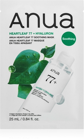 Anua Heartleaf 77 Soothing Mask Beruhigende Tuchmaske mit feuchtigkeitsspendender Wirkung