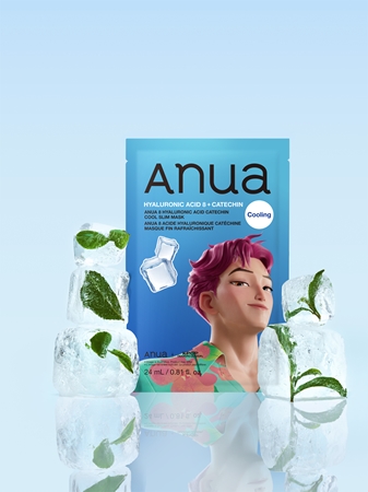 Anua K-Pop Demon Hunters Hyaluronic Acid 8 + Catechin Moisturising face sheet mask with cooling effect
