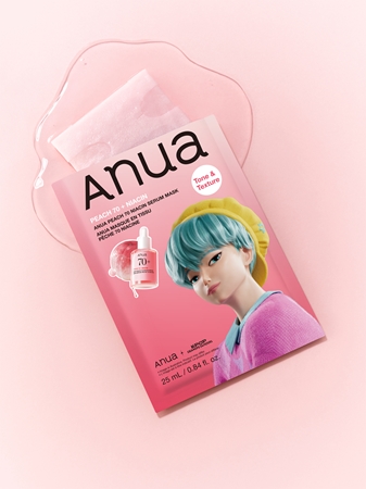 Anua K-Pop Demon Hunters Peach 70% Niacin Mask Whitening Face Mask with collagen