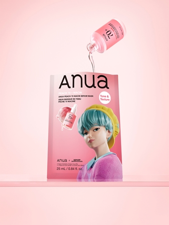 Anua K-Pop Demon Hunters Peach 70% Niacin Mask Whitening Face Mask with collagen