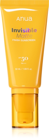 Anua Invisible Matte Finish Sunscreen mattierende Sonnencreme für das Gesicht SPF 50