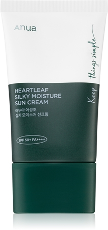 Anua Heartleaf Silky Moisture Sun Cream crema de zi intens hidratanta SPF 50+