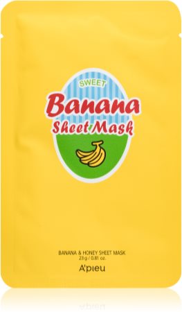 A´pieu Banana Nährende Tuchmaske für klare und glatte Haut
